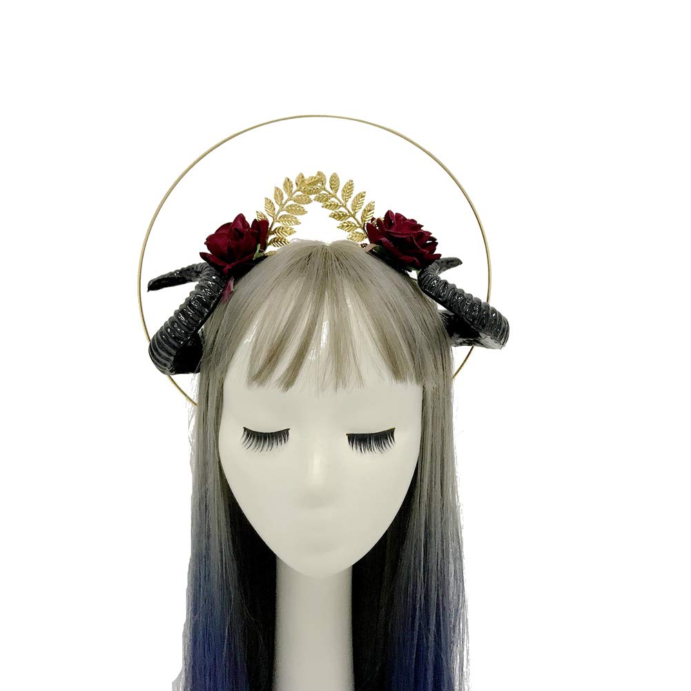 BLESSUME Mary Halo Crown Headband Goddess Headwear Halloween Costume Headpiece Headdress for Cosplay Party (S) Multicoloured