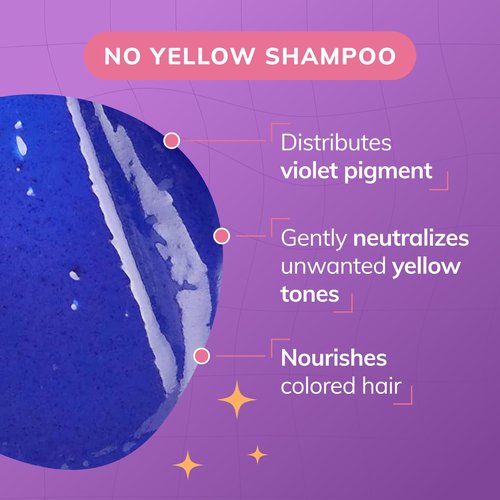 Fanola No Yellow Purple Shampoo - Color Depositing Formula for Blondes & Grey Hair - 11.83 Fl Oz