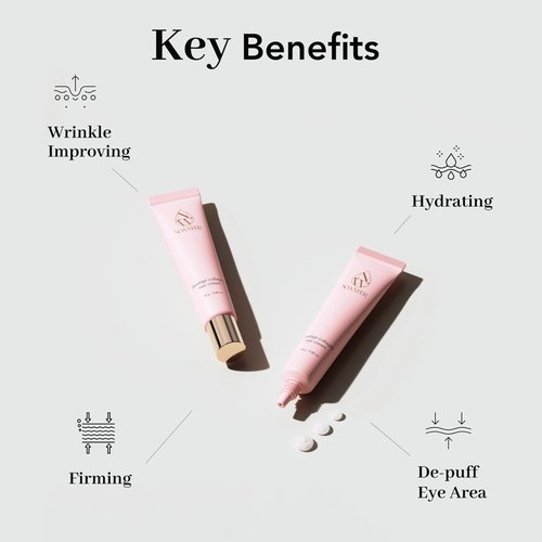 NOWATER Collagen Eye Cream - Reduces Wrinkles, Puffiness & Dark Circles | Hydrolyzed Collagen, 0.88 fl. oz.