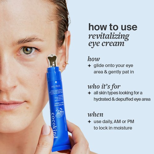 Cocokind Revitalizing Eye Cream - Depuff & Reduce Fine Lines for Firmer, Brighter Eyes | 0.5 Fl Oz