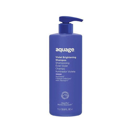 AQUAGE Violet Brightening Shampoo - Enhance Blonde & Gray Hair | 8 oz Bottle