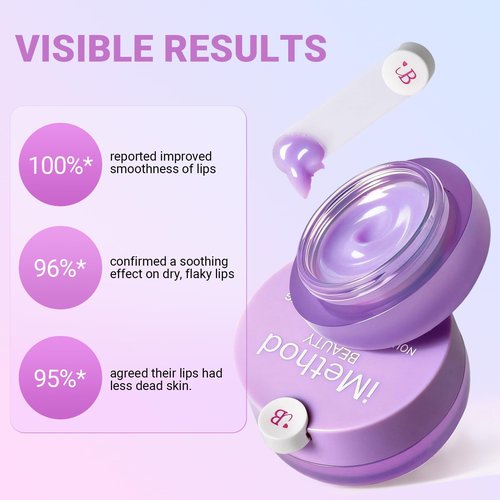 iMethod Lip Mask Overnight - Lip Sleeping Mask for Dry Lips, 8-Hour Hydrating Lip Balm with Hyaluronic Acid, Intense Moisturizing Lip Treatment to Nourish & Repair