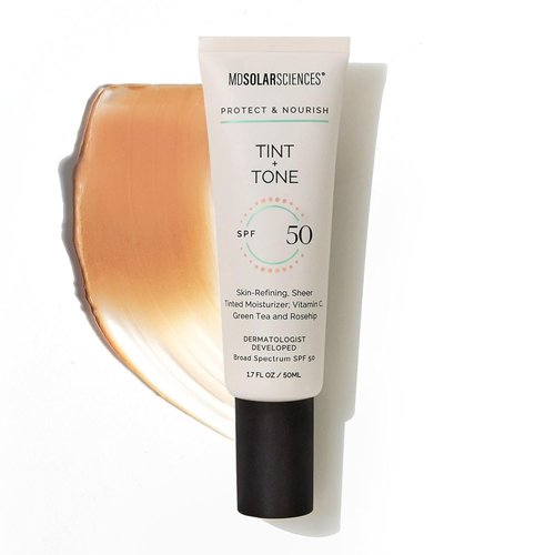 MDSolarSciences Sheer Tinted Moisturizer SPF 50 - Evens Skin Tone & Hydrates | Ceramides & Antioxidants (1.7 Fl Oz)