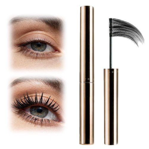 Ultra-Fine Lengthening Waterproof Quick-Dry Mascara, 2026 New Waterproof Quick Drying Curling Mascara, Iron Wand Tubing Mascara 3D Curling Eyelash Long Lasting Smudge Proof No Clumping (Black)