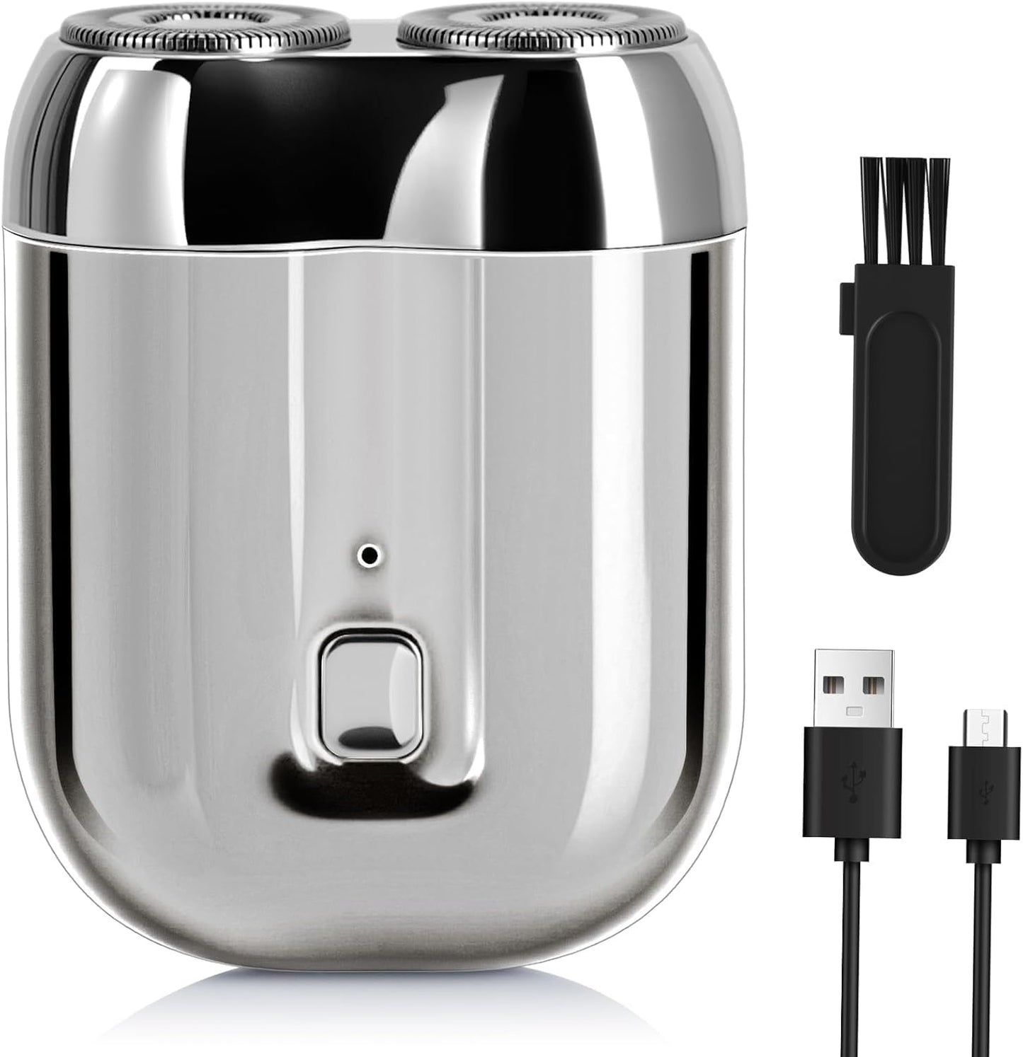 Skiennix Mini Electric Shaver - Rechargeable Waterproof Dual Head Razor for Travel & Home Use