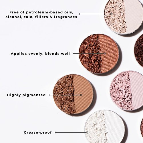 Honeybee Gardens Pressed Powder Eyeshadow Refill - Antique Matte Pale Cream Bisque, Long-Wearing Mineral Formula