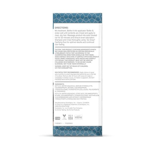 Go Gray Treatment System - Revitalizing Hair Color Remover for Safe Gray & Silver Reveal | 1 Application