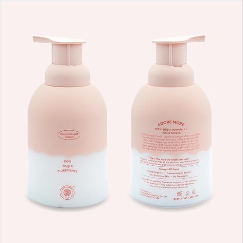Babyology All Natural Baby Wash & Shampoo - 100% Edible Ingredients with Organic Lavender - Tear-Free & Non-Toxic for Sensitive Skin