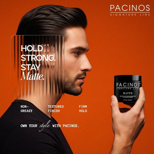 Pacinos Matte Hair Paste - Firm Hold Styling Wax for All Hair Types | Long-Lasting Definition & Texture