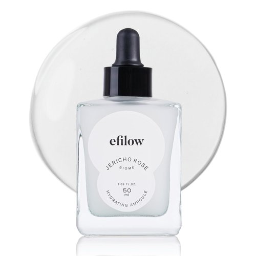 EFILOW Jericho Rose Biome Hydrating Ampoule (1.69 fl.oz) – Resurrection Plant & Hyaluronic Peptides Serum for Dry & Sensitive Skin, Deep Hydration & Dewy Glow