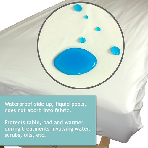 Body Linen Massage Table Cover - Waterproof, Reusable Barrier | Machine Washable & Easy to Clean