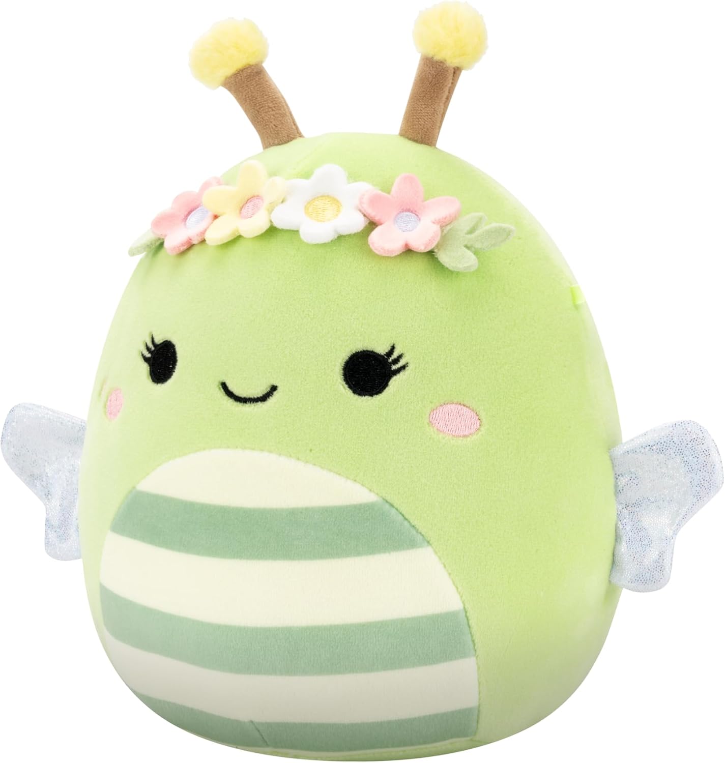 Squishmallows Original 14in Sybil The Green Bee with Flower Crown – Official Jazwares Plush (Large)