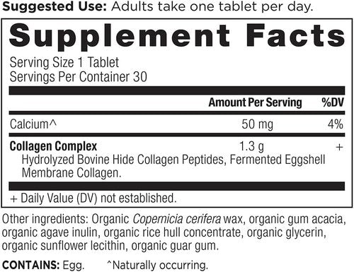 Ancient Nutrition Collagen Peptides - Unflavored Hydrolyzed Collagen Tablets for Healthy Skin, Hair & Joints | 30 Count