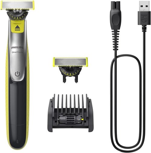 PHILIPS OneBlade 360 Hybrid Electric Shaver - 5-in-1 Beard Trimmer & Stubble Comb | QP2730/20