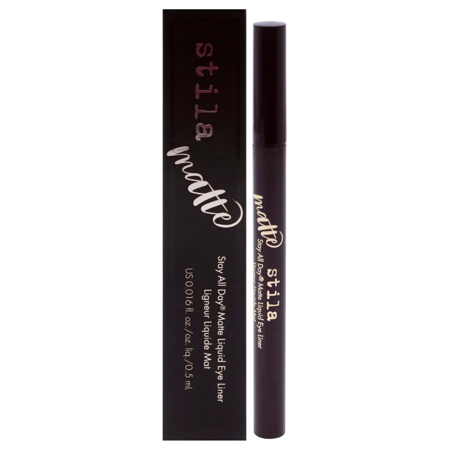 Stila Stay All Day® Matte Liquid Eye Liner - Long-Lasting, Smudge-Proof Formula | Deep Black Color