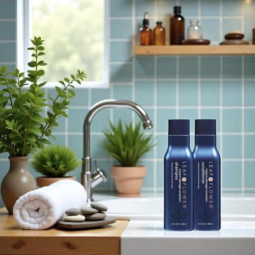 Leaf & Flower Shampoo & Conditioner Duo Set - 12 oz | Blue Damage Correction Essentials