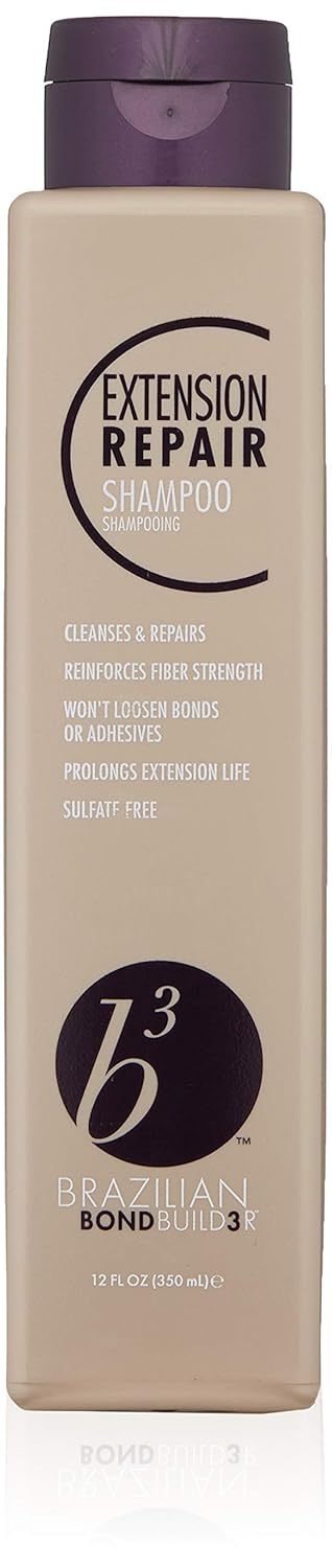 B3 Brazilian Bondbuilder Shampoo - Extension Repair Formula | 12 Fl. Oz. for Stronger Hair