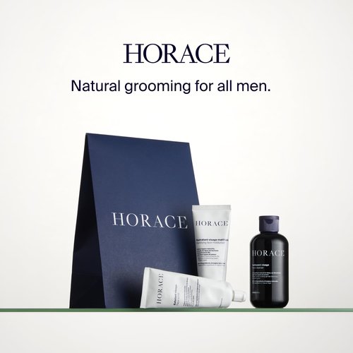 HORACE Purifying Face Mask for Men - Deep Cleanse with Kaolin Clay & Blue Everlasting Flower - Unscented, 2.45 fl. oz.