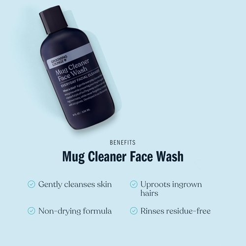 Grooming Lounge Facial Cleanser - Natural Everyday Face Wash for Men | Hydrating & Deep Clean, 8 oz