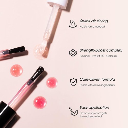 Gellen Active Glow Nail Polish - One-Step Plant-Based Nail Concealer & Strengthener | Ultra-Glowy Finish