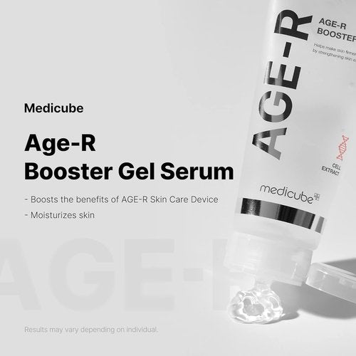 Medicube Age-R Booster Gel Serum - Nourishing Facial Serum with Plant Stem Cells & Hyaluronic Acid | Hypoallergenic Korean Skin Care