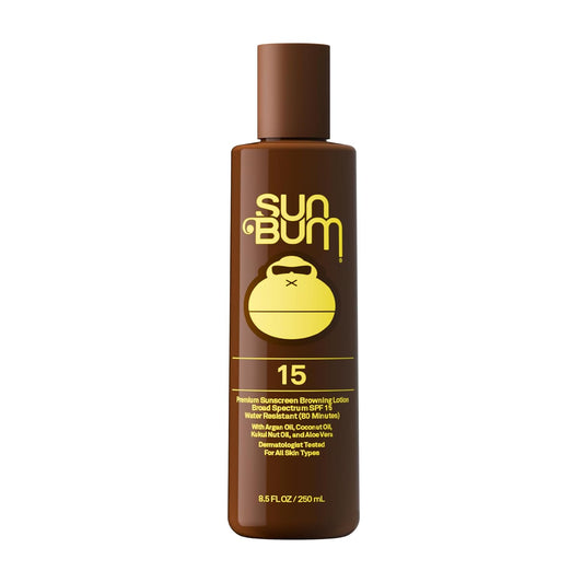Sun Bum SPF 15 Browning Body Lotion - Water-Resistant Tanning Lotion with Vitamin E - 8.5 Fl Oz