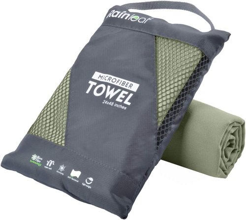 Rainleaf Microfiber Towel - Quick Dry, Super Absorbent, Lightweight | Ideal for Travel, Gym, Camping