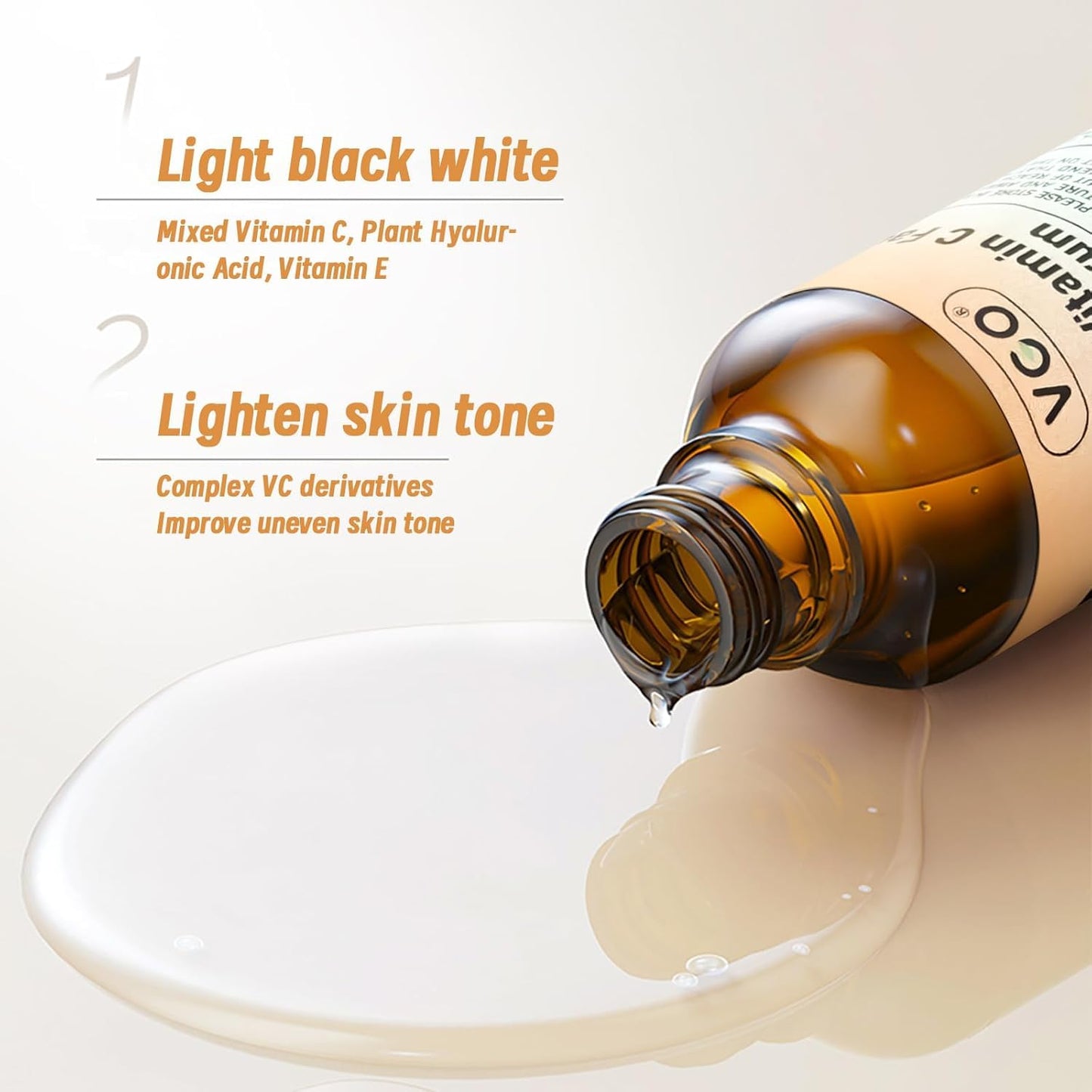VGO Skin Care Set - Snail Mucin 92% Moisturizer, Vitamin C Serum & Dual-Tube Cleanser | Vegan & Cruelty-Free