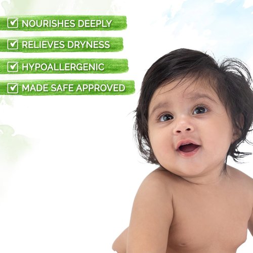 Mamaearth Daily Moisturizing Baby Body Lotion - Nourishing Shea Butter & Jojoba Oil | Gentle Formula for Sensitive Skin | 6.76 Fl Oz (200ml)