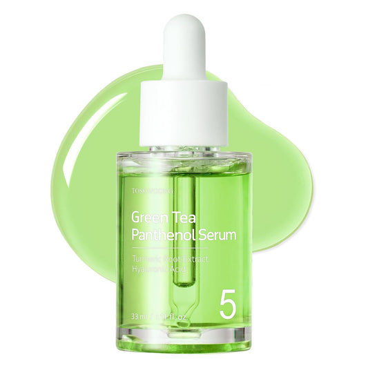 TOSOWOONG Green Tea Serum - 60% Panthenol for Calming & Hydration | 33 ml Korean Skincare