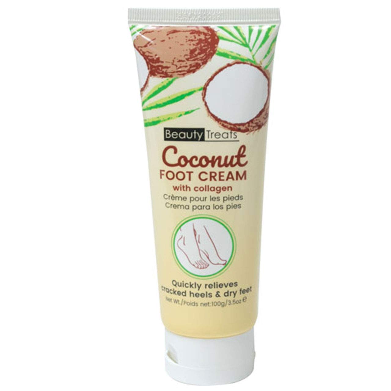 Beauty Treats Coconut & Collagen Foot Cream - Hydrating Formula for Soft, Smooth Feet
