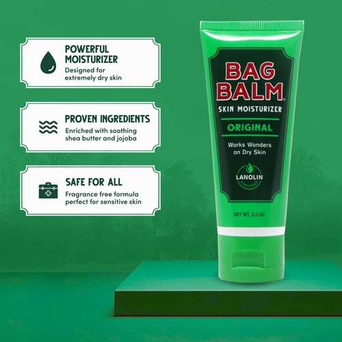 Bag Balm - Vermont's Original Hand Moisturizer | Dry Skin Treatment for Hands & Heels - 2oz Tube (Pack of 2)