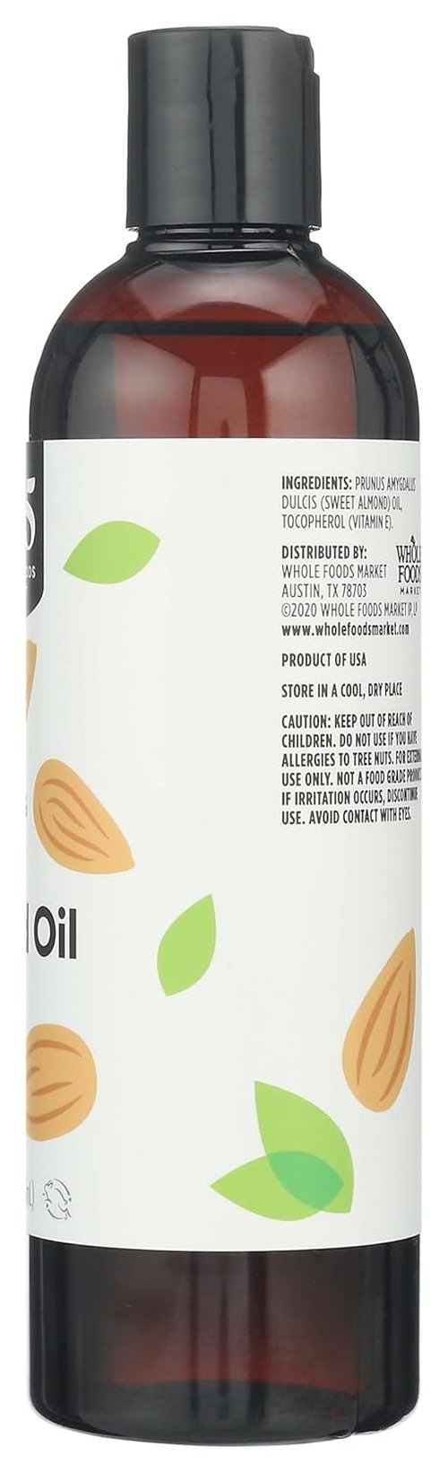 365 by Whole Foods Market - Sweet Almond Oil for Skin & Hair Care | 16 Fl Oz Moisturizing Formula
