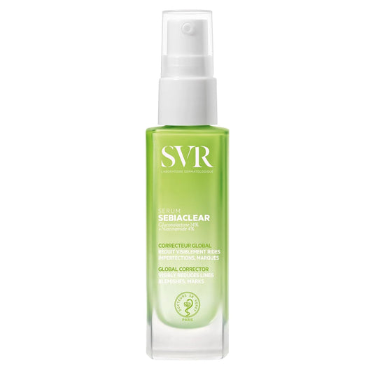 SVR Sebiaclear Face Serum - Retinol Alternative with Niacinamide & Hyaluronic Acid for Oily Skin | 1 fl. oz.
