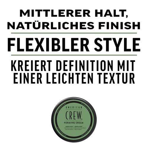 American Crew Hair Forming Cream - Medium Hold & Shine, 3 Oz | Perfect for Stylish Men's Hair