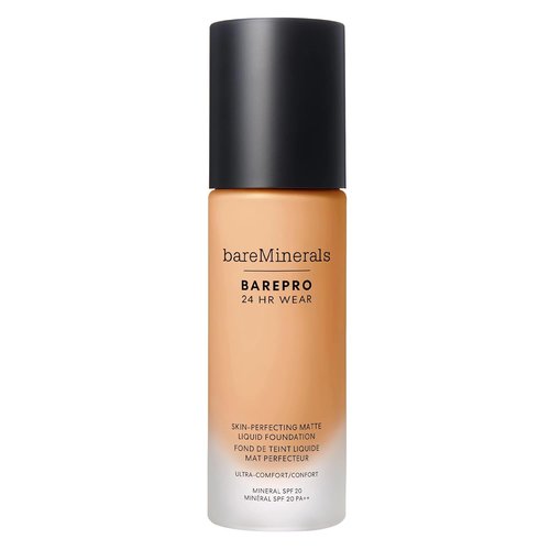 bareMinerals Barepro Liquid Foundation - Full Coverage, Breathable Makeup with SPF 20, Natural Matte Finish