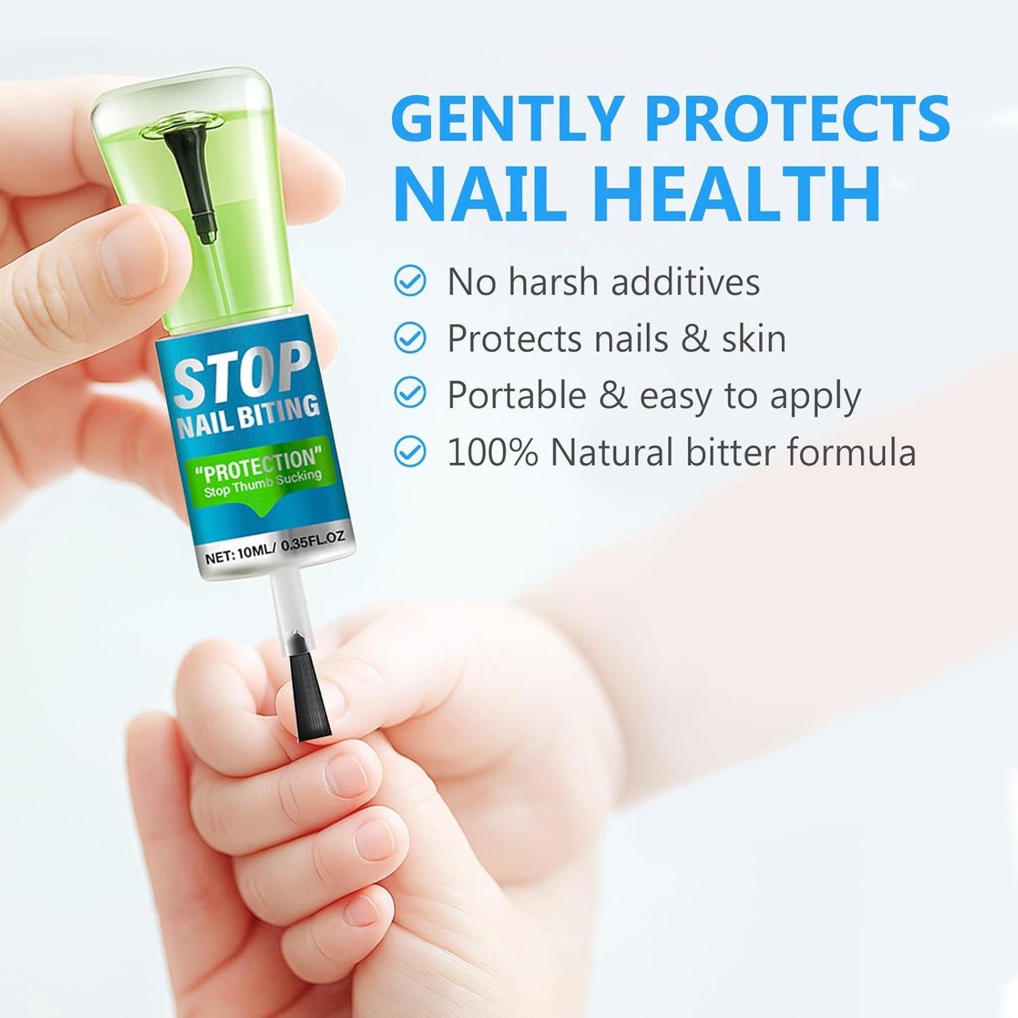 Skiennix Nail Biting Treatment - Natural Bitter Nail Polish for Kids & Adults | 10ml Long-Lasting Formula