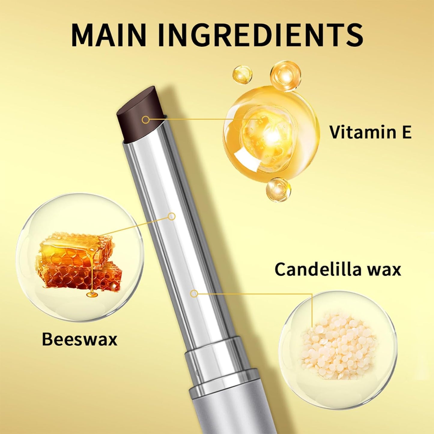 Sheeyoon Honey Lipstick - Hydrating Tinted Lip Balm with Sheer Glossy Finish | 1 PC Black