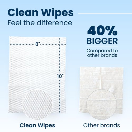 Clean Skin Club XL Face Wipes - Extra Moist Makeup Removing Towelettes | Fragrance-Free, 30 Count