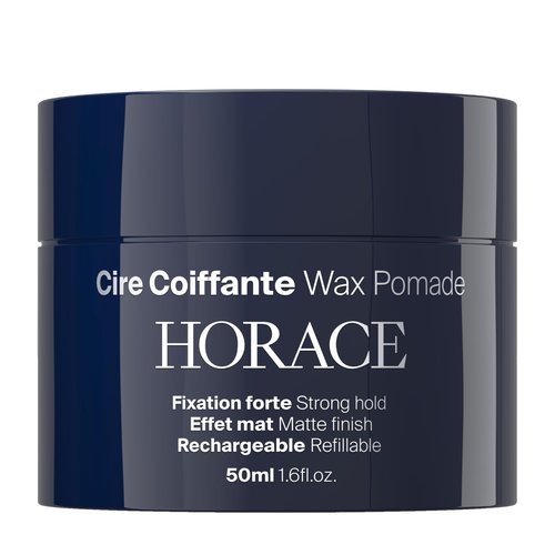 Horace Hair Wax Pomade for Men - Strong Hold & Matte Finish - Refillable 50ml - Woody Scent