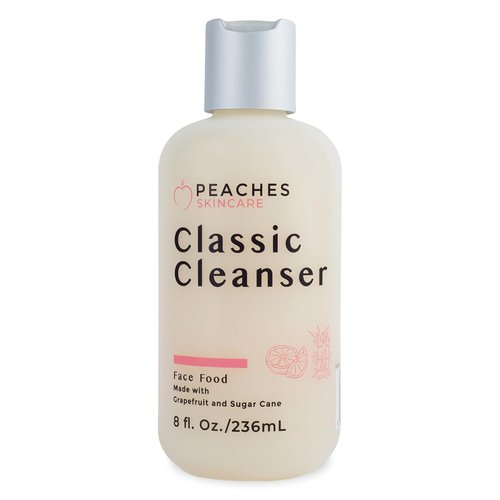 Peaches Skincare Hydrating Facial Cleanser - Vegan Daily Face Wash with Grapefruit & Gotu Kola - 8 oz