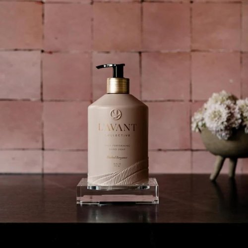 L'AVANT Collective Hand Soap - Luxurious Formula for Soft, Smooth Hands | Blushed Bergamot Scent | 16 Fl Oz Reusable Glass Bottle
