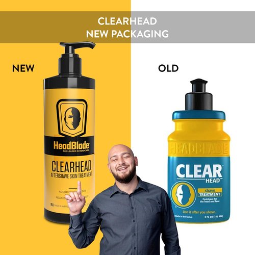 HeadBlade ClearHead Men's Aftershave Lotion - Refreshing Formula to Prevent Ingrown Hairs & Irritation - 8 oz
