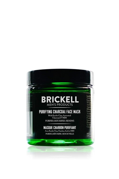 Brickell Men's Purifying Charcoal Face Mask - Natural Detoxifying Facial Treatment, 4 Oz, Unscented