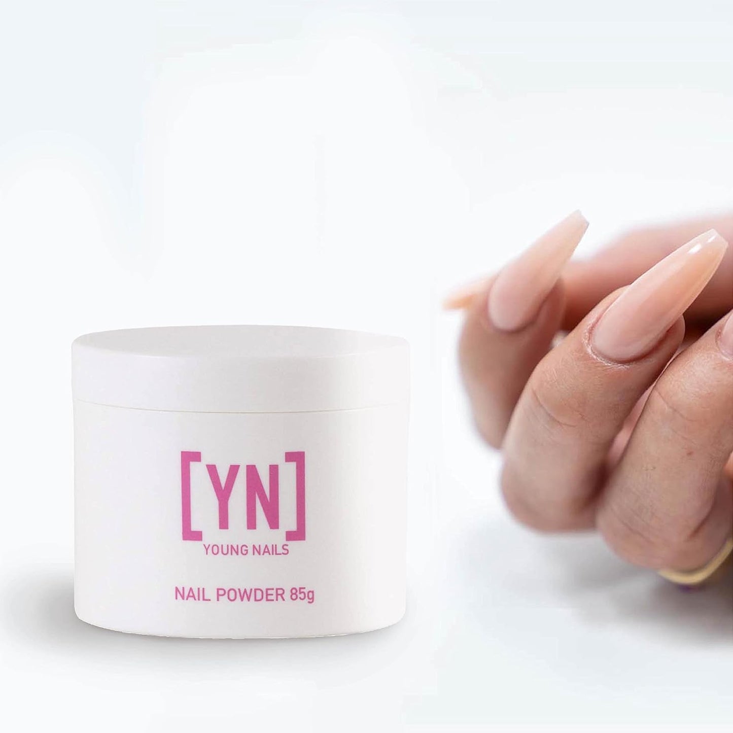 Young Nails Acrylic Core Powder - Professional Self-Leveling Nail Powder | Clear, Nude, Pink & White - 85g