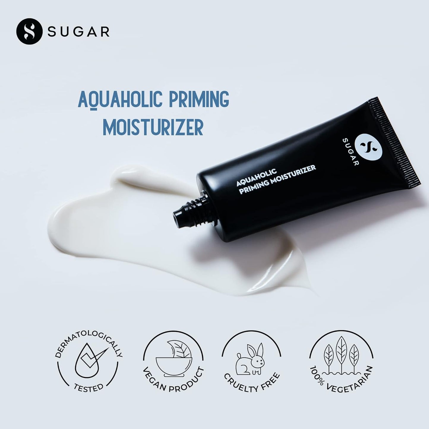 SUGAR Cosmetics Aquaholic 2-in-1 Priming Moisturizer - Lightweight, Non-Greasy Formula, 30 ml