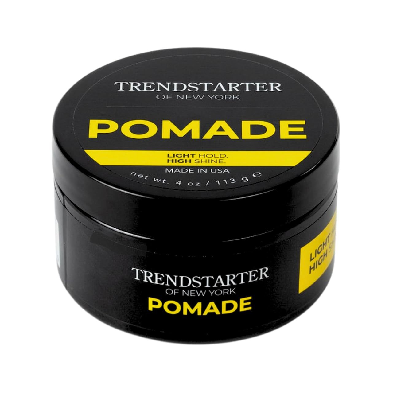 TRENDSTARTER Classic Pomade - Light Hold & High Shine | 4oz Water-Based Formula for All-Day Smooth Finish