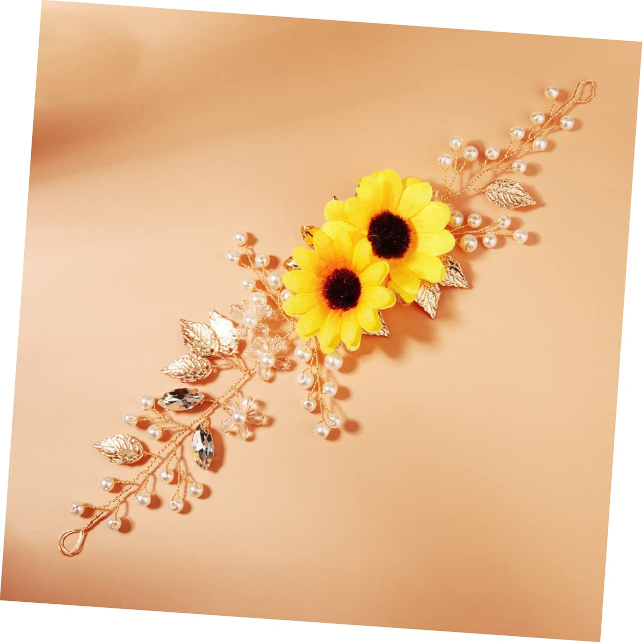 Beavorty Sunflower Headband Sun Flower Headband Hair Accessories Silk Cloth Bride Delicate Flowers Headband