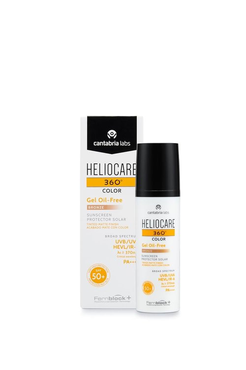 Heliocare 360 Color Gel - Oil-Free SPF 50 with Bronze Tint | 50ml for Flawless Skin Protection