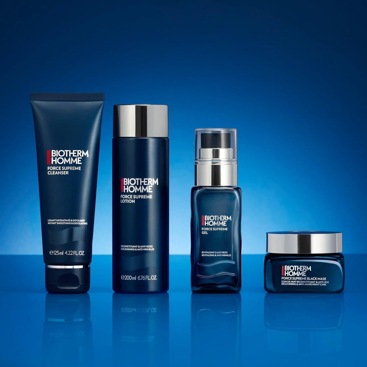 Biotherm Force Supreme Gel - Revitalizing Anti-Aging Gel Cream for Men | Pro-Xylane & Blue Algae, 1 Pack